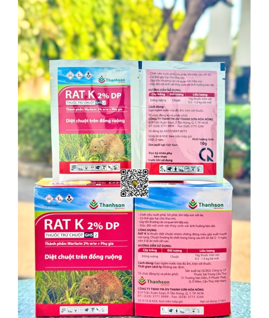 Chuột Rat K 2% DP - 10gr (10h x 100 gói)