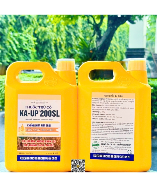 Ka-Up 200SL- 4.5 Lít x 4 Can (nước vàng)