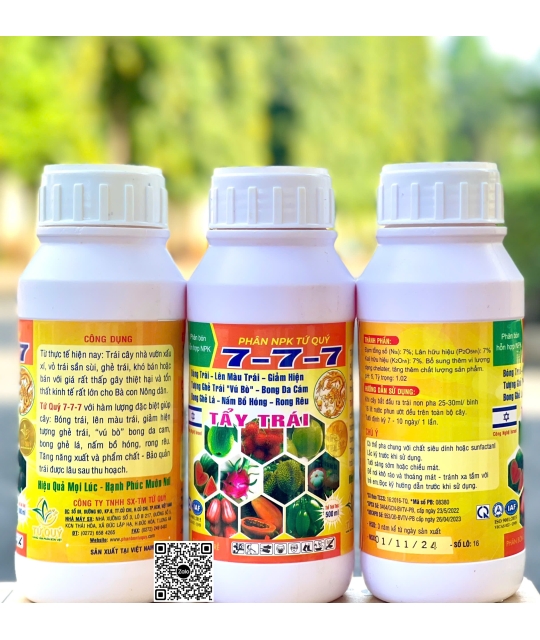 TQ - Tẩy Trái - 500ml (7-7-7) x 30 chai