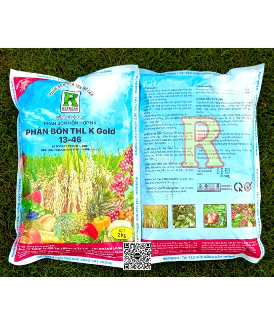 THL - K Gold 13-46 (KNO3) - 2kg x 25gói/bao