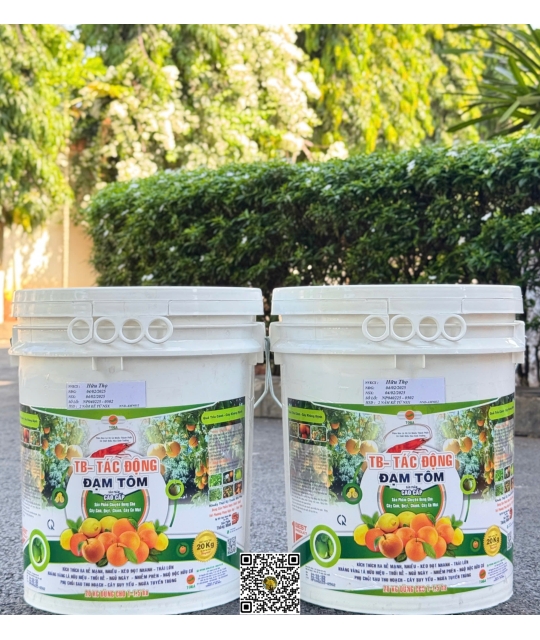 Toba - Đạm Tôm Cam Quýt (TÁC ĐỘNG) - 20kg (Xô Trắng)