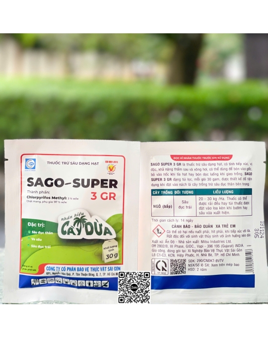 Sago Super 3GR - 30gr (4 hộp x 125 gói)