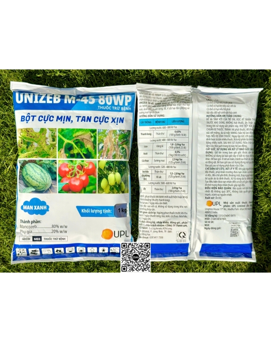Unizeb M-45 80WP - 1kg Xanh x 10 gói